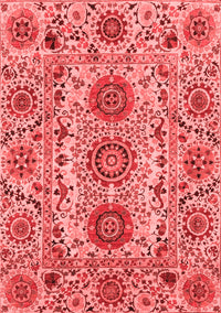 Abstract Red Modern Rug, abs3905red