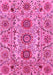 Machine Washable Abstract Pink Modern Rug, wshabs3905pnk