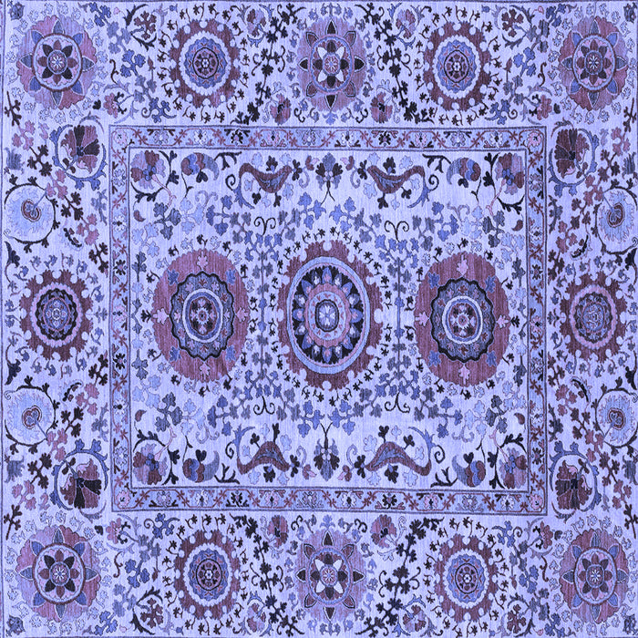 Square Machine Washable Abstract Blue Modern Rug, wshabs3905blu