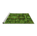 Sideview of Machine Washable Oriental Green Traditional Area Rugs, wshabs3906grn