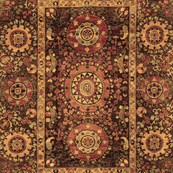 Machine Washable Oriental Brown Traditional Rug, wshabs3906brn