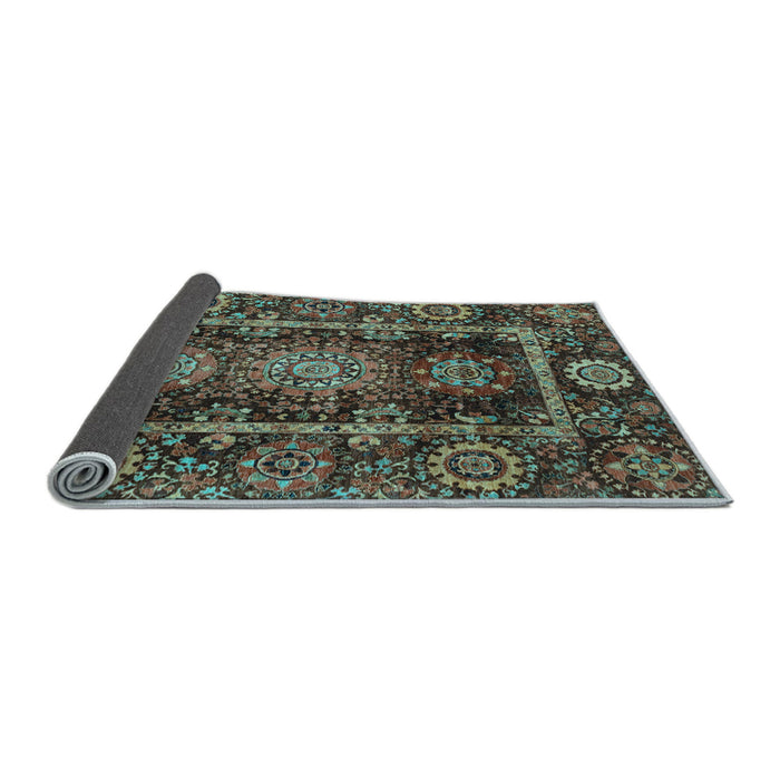 Sideview of Oriental Light Blue Traditional Rug, abs3906lblu