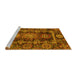 Sideview of Machine Washable Oriental Yellow Traditional Rug, wshabs3906yw