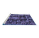 Sideview of Machine Washable Oriental Blue Traditional Rug, wshabs3906blu