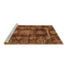 Sideview of Machine Washable Oriental Brown Traditional Rug, wshabs3906brn