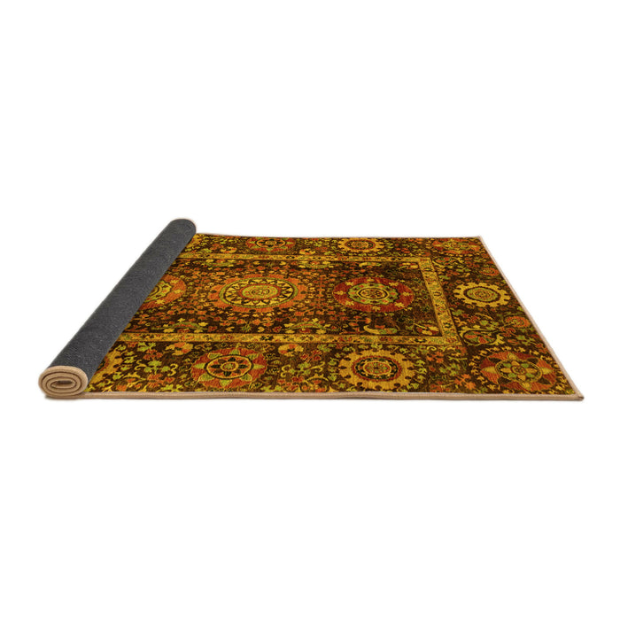 Sideview of Oriental Yellow Traditional Rug, abs3906yw