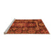 Sideview of Machine Washable Oriental Orange Traditional Area Rugs, wshabs3906org