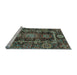 Sideview of Machine Washable Oriental Light Blue Traditional Rug, wshabs3906lblu