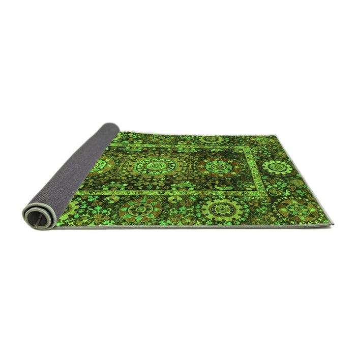 Sideview of Oriental Green Traditional Rug, abs3906grn