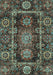 Oriental Light Blue Traditional Rug, abs3906lblu