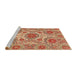 Sideview of Machine Washable Abstract Red Rug, wshabs3907