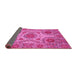 Sideview of Abstract Pink Modern Rug, abs3907pnk