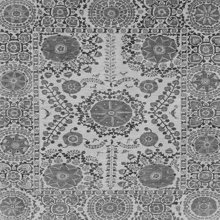 Square Machine Washable Abstract Gray Modern Rug, wshabs3907gry