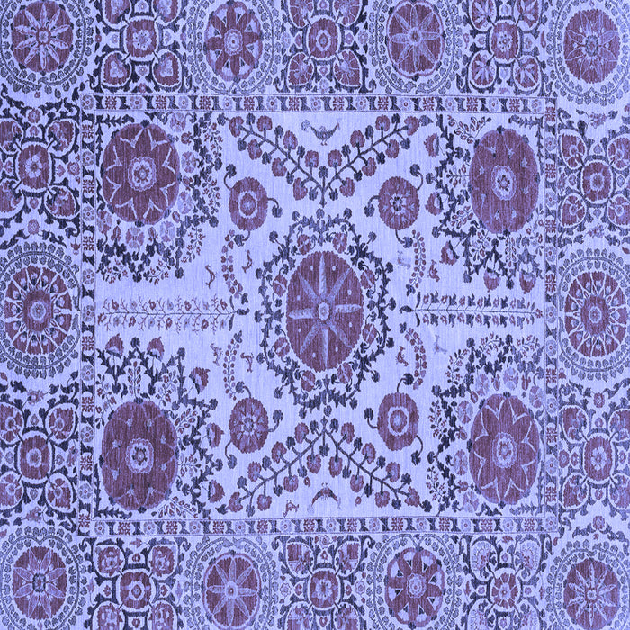 Square Machine Washable Abstract Blue Modern Rug, wshabs3907blu