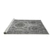 Sideview of Machine Washable Abstract Gray Modern Rug, wshabs3907gry