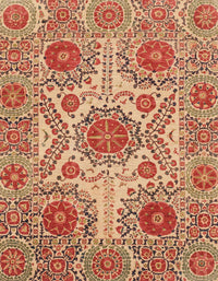 Machine Washable Abstract Red Rug, wshabs3907