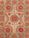 Machine Washable Abstract Red Rug, wshabs3907