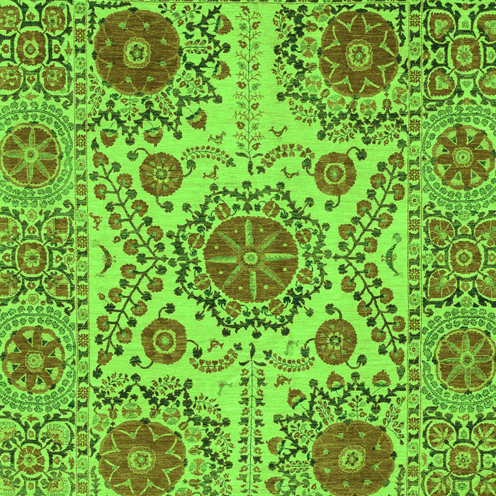 Machine Washable Abstract Green Modern Area Rugs, wshabs3907grn