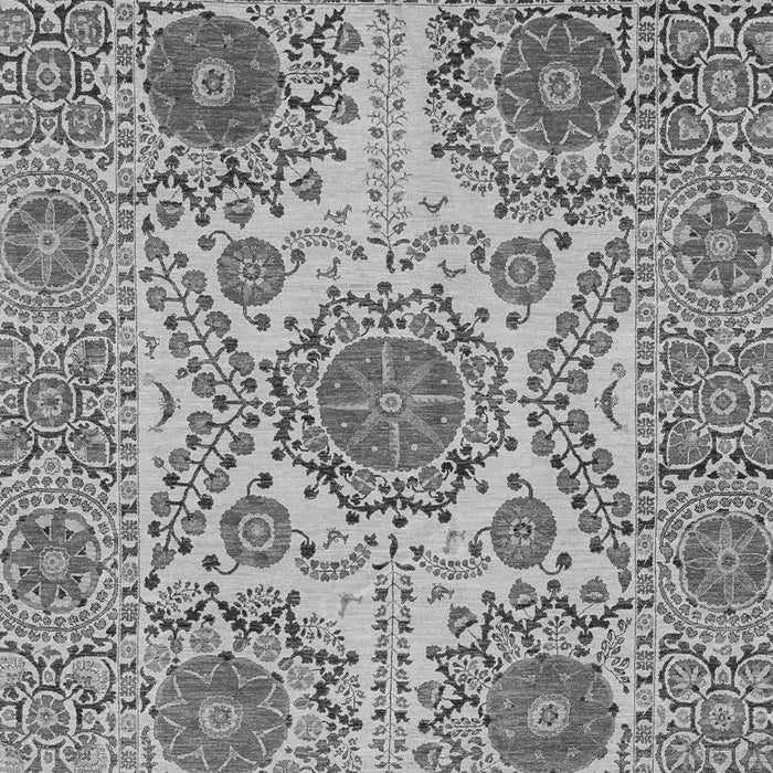 Machine Washable Abstract Gray Modern Rug, wshabs3907gry