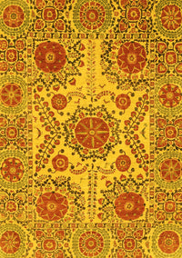 Abstract Yellow Modern Rug, abs3907yw