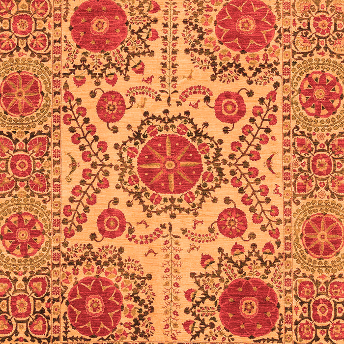 Machine Washable Abstract Orange Modern Area Rugs, wshabs3907org
