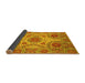 Sideview of Abstract Yellow Modern Rug, abs3907yw