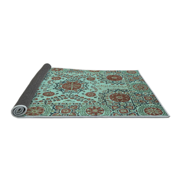 Sideview of Abstract Light Blue Modern Rug, abs3907lblu