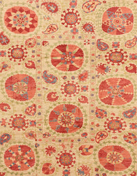 Machine Washable Abstract Bright Orange Rug, wshabs3908