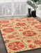 Machine Washable Abstract Bright Orange Rug in a Family Room, wshabs3908