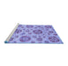 Sideview of Machine Washable Abstract Blue Modern Rug, wshabs3908blu