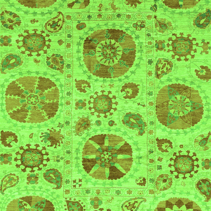 Machine Washable Abstract Green Modern Area Rugs, wshabs3908grn
