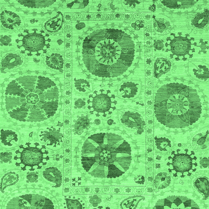 Machine Washable Abstract Emerald Green Modern Area Rugs, wshabs3908emgrn