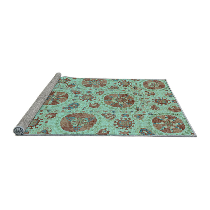 Sideview of Machine Washable Abstract Light Blue Modern Rug, wshabs3908lblu