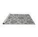 Sideview of Machine Washable Abstract Gray Modern Rug, wshabs3908gry