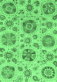 Abstract Emerald Green Modern Rug, abs3908emgrn