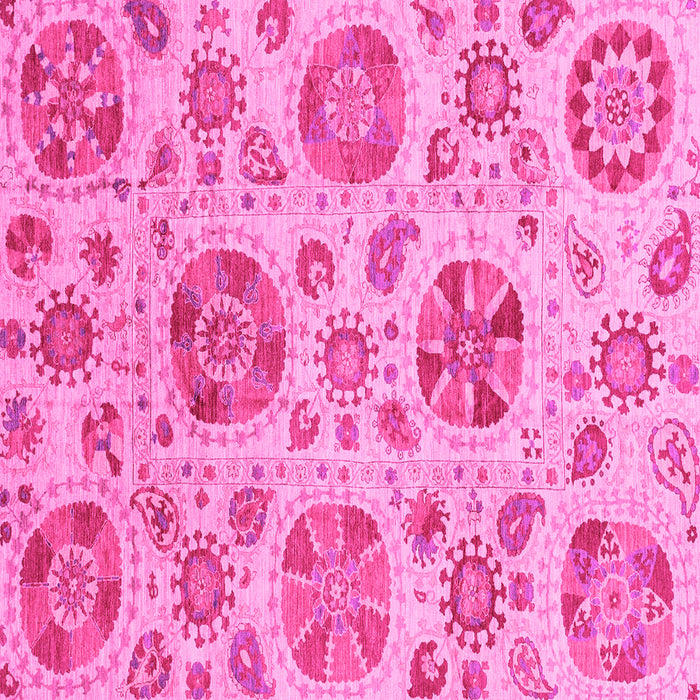 Square Abstract Pink Modern Rug, abs3908pnk