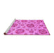 Sideview of Machine Washable Abstract Purple Modern Area Rugs, wshabs3908pur