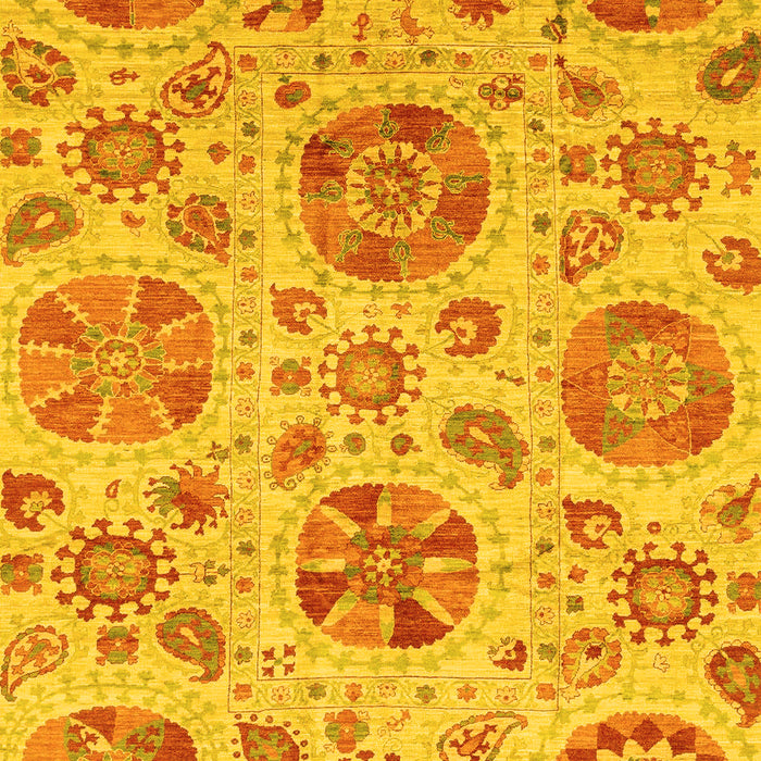 Abstract Yellow Modern Rug, abs3908yw