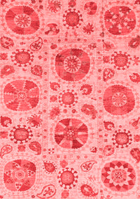 Abstract Red Modern Rug, abs3908red