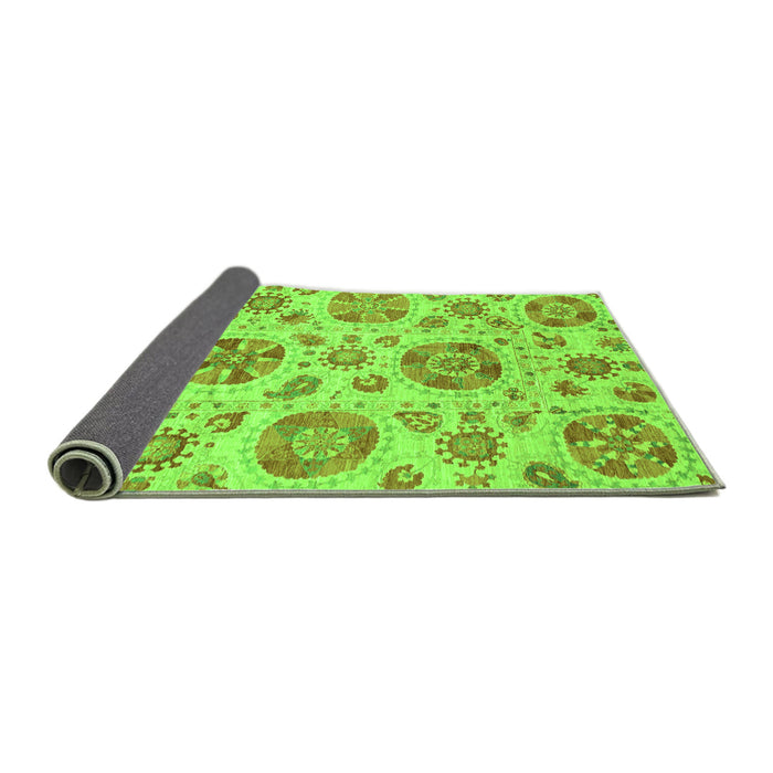 Sideview of Abstract Green Modern Rug, abs3908grn