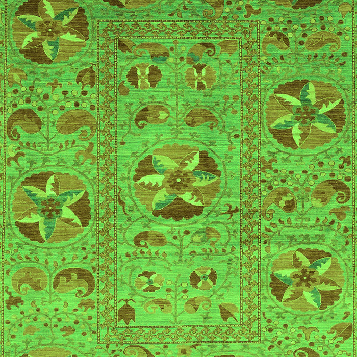 Abstract Green Modern Rug, abs3909grn