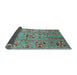 Sideview of Abstract Light Blue Modern Rug, abs3909lblu