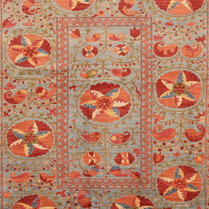 Machine Washable Abstract Fire Red Rug, wshabs3909