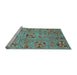 Sideview of Machine Washable Abstract Light Blue Modern Rug, wshabs3909lblu