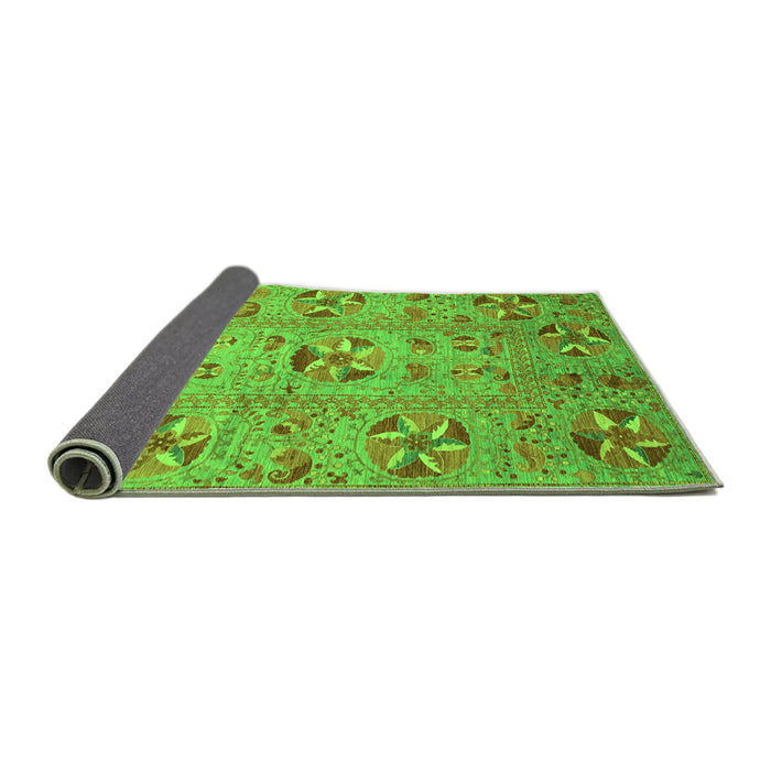 Sideview of Abstract Green Modern Rug, abs3909grn