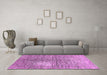 Machine Washable Abstract Purple Modern Area Rugs in a Living Room, wshabs390pur