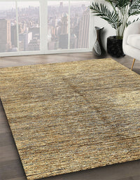 Abstract Brown Gold Modern Rug, abs390