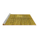 Sideview of Machine Washable Abstract Yellow Modern Rug, wshabs390yw