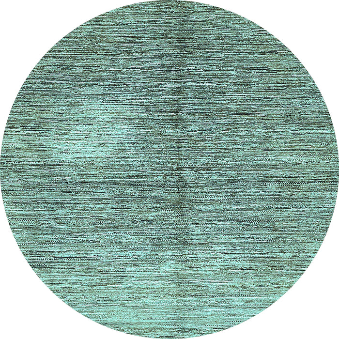 Round Machine Washable Abstract Light Blue Modern Rug, wshabs390lblu