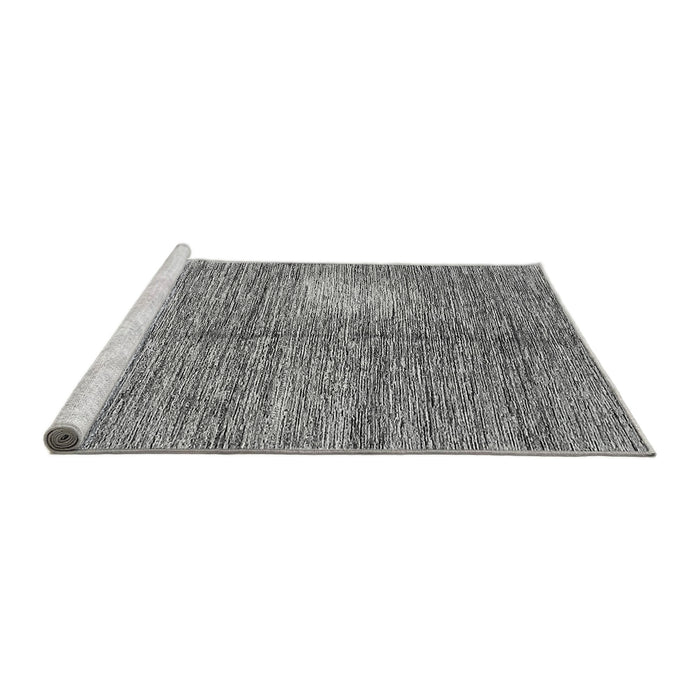 Sideview of Machine Washable Abstract Gray Modern Rug, wshabs390gry
